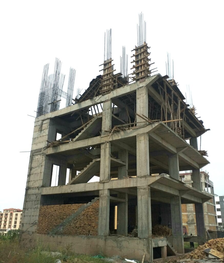 Gray Structure of 15 Marla Multi Story Commercial Building